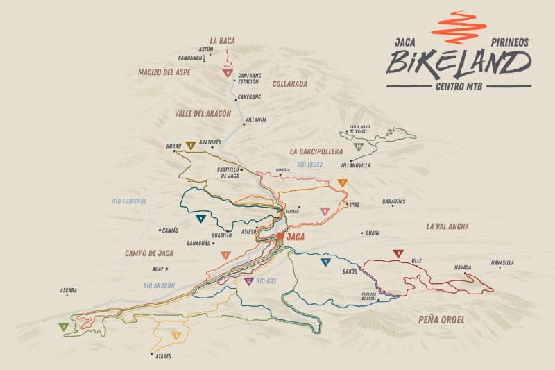 Bikefriendly mapa de rutas jaca pirineos bikeland 1